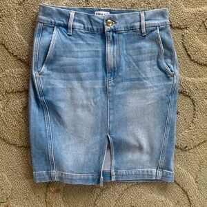 Gorgeous Frame Brand Denim Pencil Skirt with Front Slit